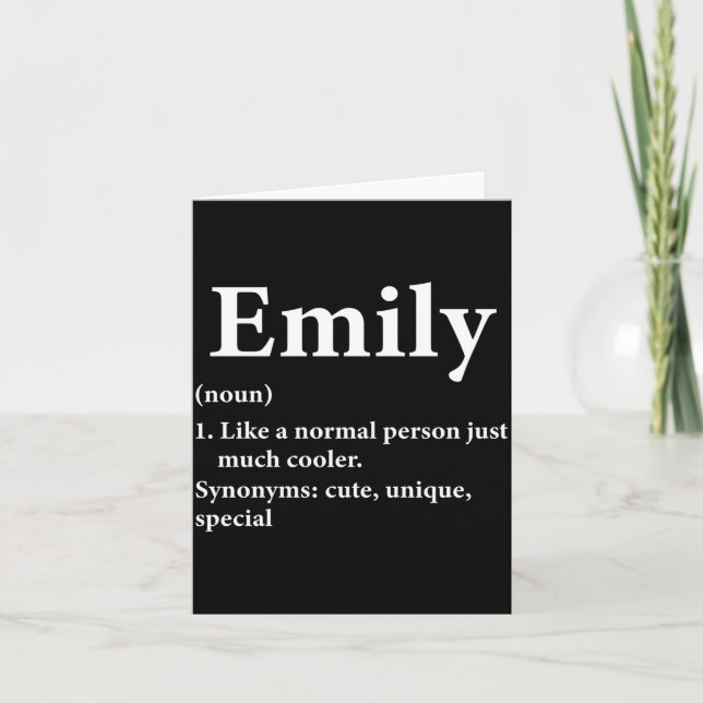Emily Name Definition Funny D  Kort (Framsida)