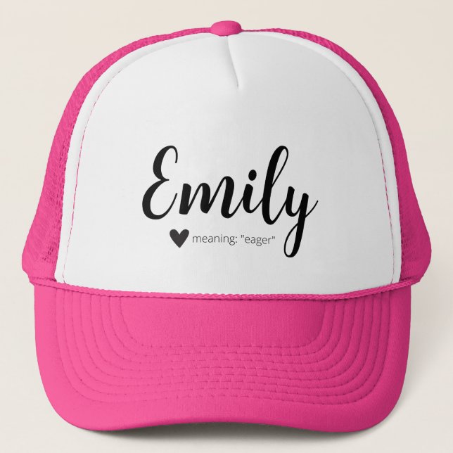 Emily Namn betyder Anpassningsbar Hat Cap Girl Clo Keps (Framsida)