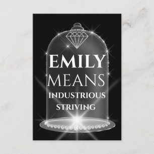 Emily Namn betyder Diamond Födelsedagsfest Inbjudningar