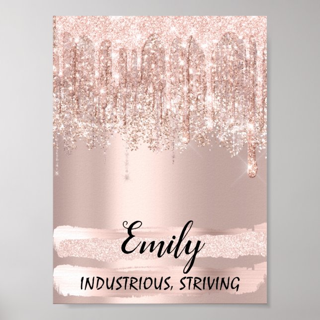 Emily Namn: Birthday 16:e Möhippan Gift Poster (Framsidan)