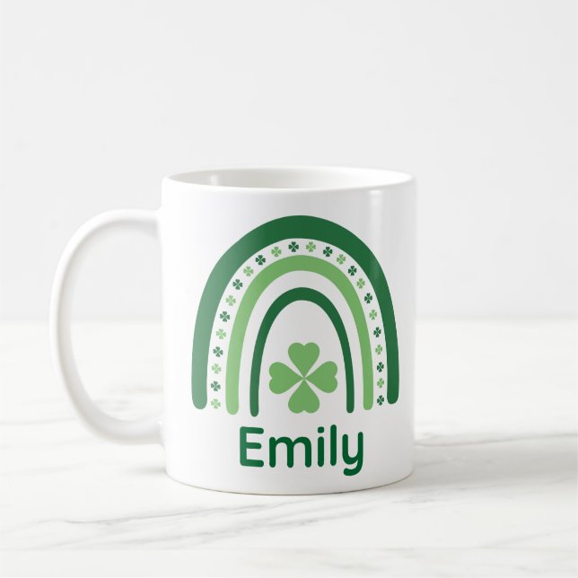 Emily Namn Klöver Boho Rainbow Kaffemugg (Vänster)
