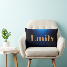 Emily Namn Marinblå Elegant Kuddvar