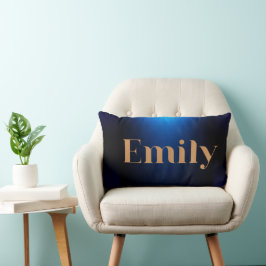 Emily Namn Marinblå Elegant Kuddvar Lumbarkudde