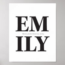 Emily Namn Poster