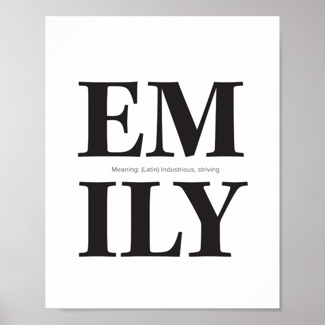 Emily Namn Poster (Framsidan)