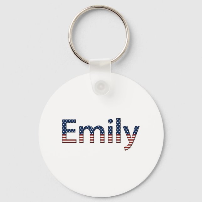 Emily Stars och stripes Nyckelring (Framsida)