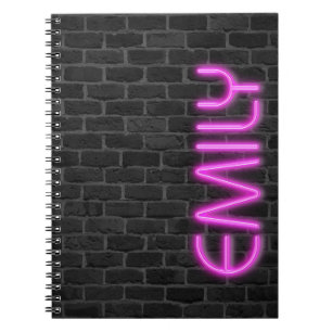 EMILY vid ROSA Neon Ljus Anteckningsbok