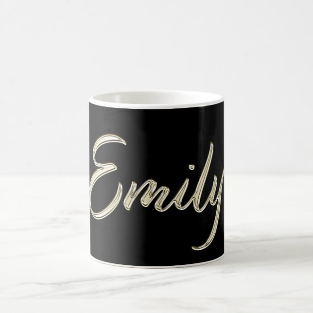 Emily white gold Handwriting Tasse Kaffeetasse Kaffemugg (Center)