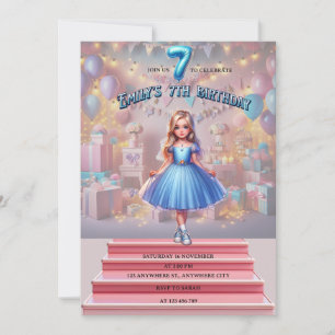 Emily's sjunde födelsedag inbjudningar