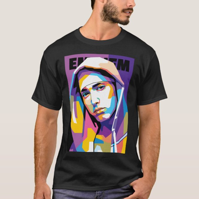 Eminem in WPAP Style funny T Shirt (Framsida)