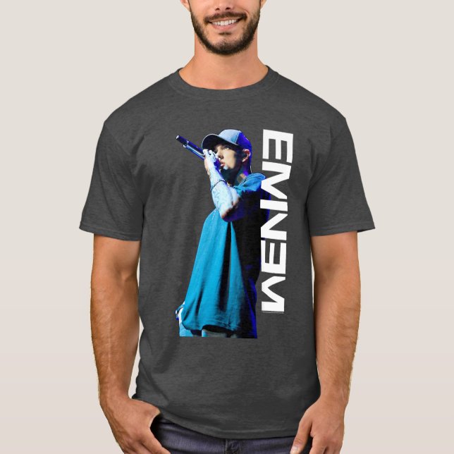 Eminem Mic Pose funny T Shirt (Framsida)