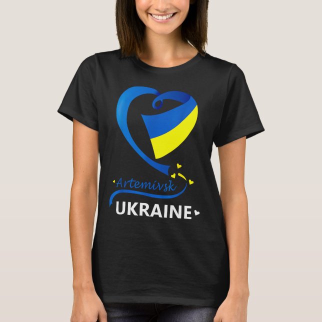 Emivsk Ukrainas nationella Flagga Emblem Vapensköl T Shirt (Framsida)