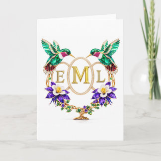 EML Hummingbird Any Letters Custom Folded Wedding Inbjudan