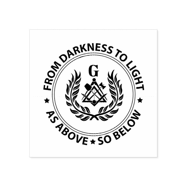 Emlem för friemasonry stämpel (Tryck)