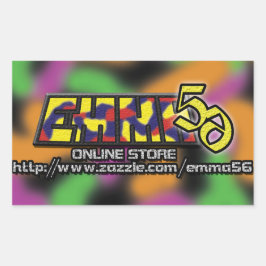 Emma56 Sticker Rektangulärt Klistermärke