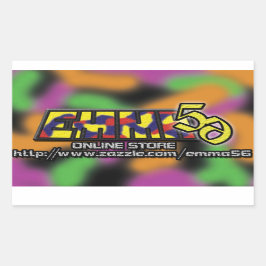 Emma56 Sticker Rektangulärt Klistermärke