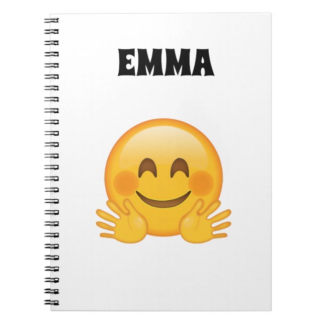 Emma- Anteckningsbok med personligt emoji  (Framsidan)