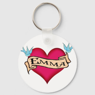 Emma - beställnings- hjärtatatueringT-tröja & Nyckelring