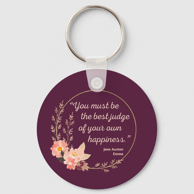 Emma by Jane Austen Quote I - Cute Stil Nyckelring (Framsida)