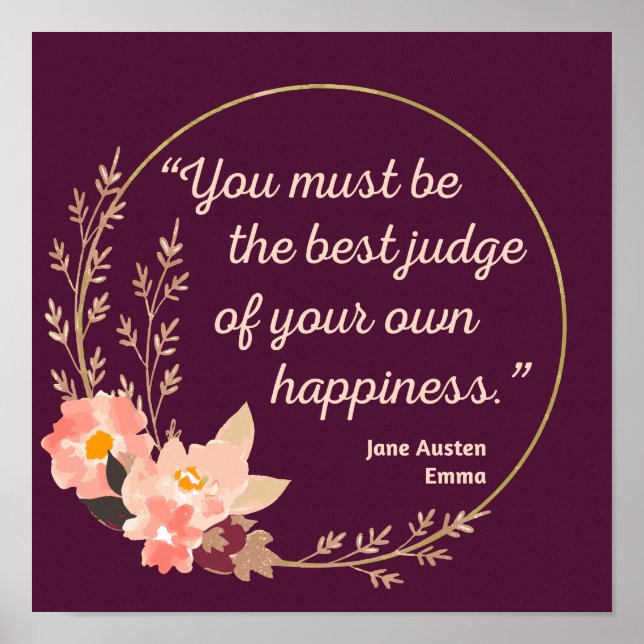 Emma by Jane Austen Quote I - Cute Stil Poster (Framsidan)