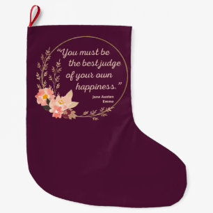 Emma by Jane Austen Quote I - Cute Stil Stor Julstrumpa