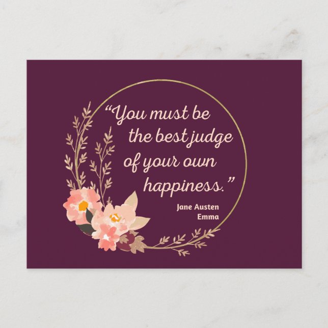 Emma by Jane Austen Quote I - Cute Stil Vykort (Framsida)