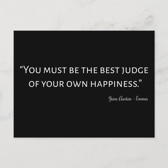 Emma by Jane Austen Quote I Vykort (Framsida)