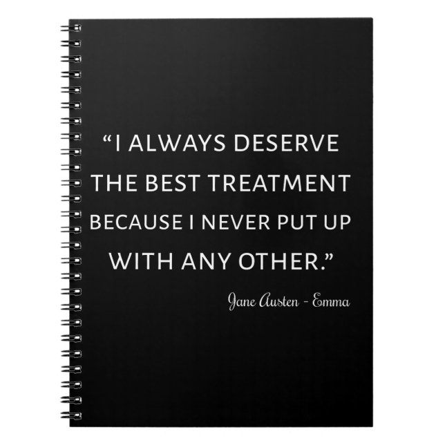 Emma by Jane Austen Quote II Anteckningsbok (Framsidan)