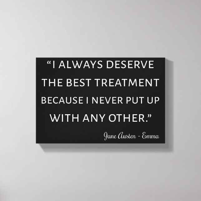 Emma by Jane Austen Quote II Canvastryck (Framsida)