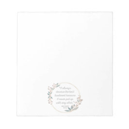 Emma by Jane Austen Quote II - Cute Stil Anteckningsblock