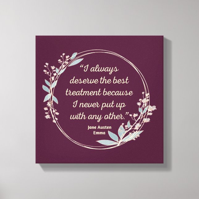 Emma by Jane Austen Quote II - Cute Stil Canvastryck (Framsida)