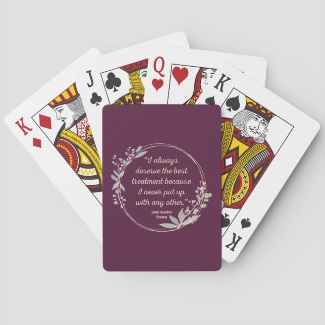 Emma by Jane Austen Quote II - Cute Stil Casinokort (Baksidan)