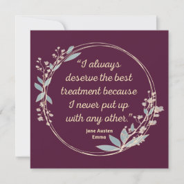 Emma by Jane Austen Quote II - Cute Stil Inbjudningar