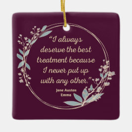 Emma by Jane Austen Quote II - Cute Stil Julgransprydnad Keramik