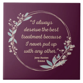 Emma by Jane Austen Quote II - Cute Stil Kakelplatta