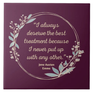Emma by Jane Austen Quote II - Cute Stil Kakelplatta