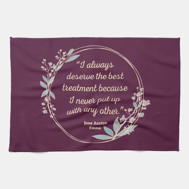 Emma by Jane Austen Quote II - Cute Stil Kökshandduk (Horisontell)