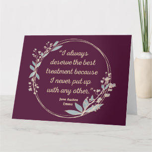 Emma by Jane Austen Quote II - Cute Stil Kort
