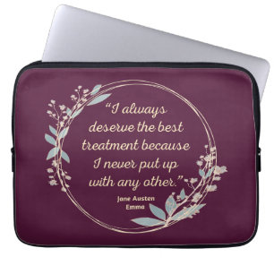 Emma by Jane Austen Quote II - Cute Stil Laptop Fodral