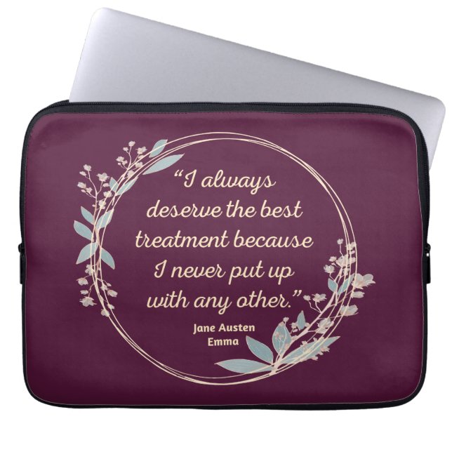 Emma by Jane Austen Quote II - Cute Stil Laptop Fodral (Framsidan)