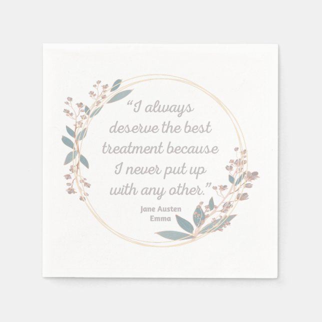Emma by Jane Austen Quote II - Cute Stil Pappersservett (Framsidan)