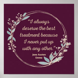 Emma by Jane Austen Quote II - Cute Stil Poster