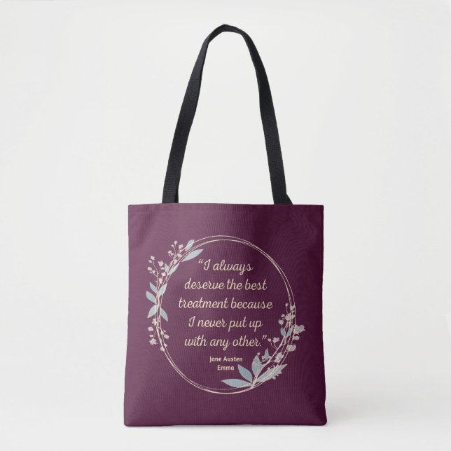 Emma by Jane Austen Quote II - Cute Stil Tygkasse (Framsida)