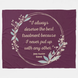 Emma By Jane Austen Quote II - Cute Style Fleecefilt