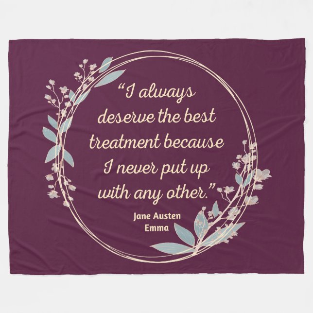 Emma By Jane Austen Quote II - Cute Style Fleecefilt (Framsidan (Horisontell))