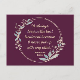 Emma By Jane Austen Quote II - Cute Style Vykort