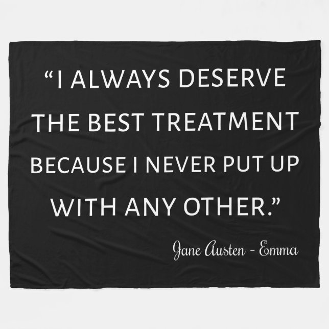 Emma by Jane Austen Quote II Fleecefilt (Framsidan (Horisontell))