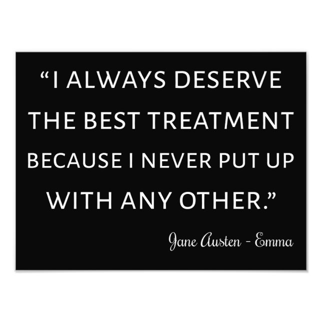 Emma by Jane Austen Quote II Fototryck (Framsidan)