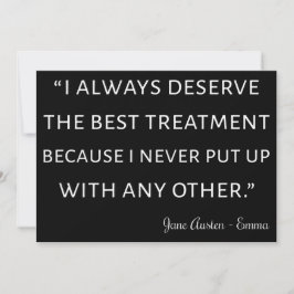 Emma by Jane Austen Quote II Inbjudningar