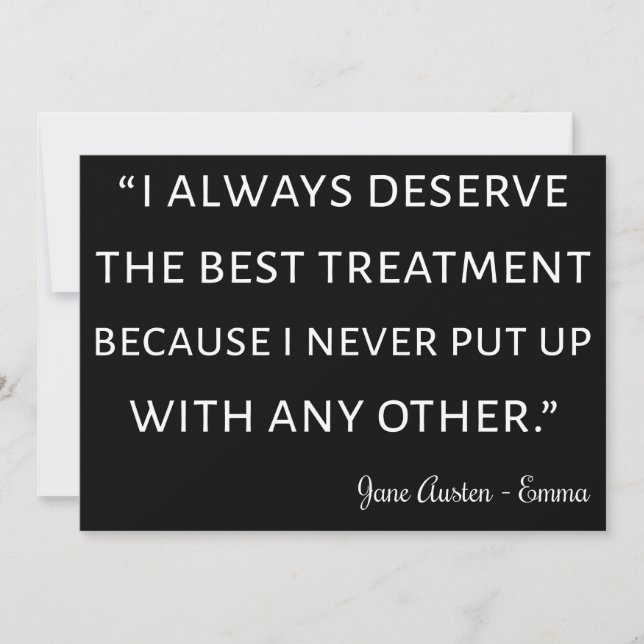 Emma by Jane Austen Quote II Inbjudningar (Framsida)